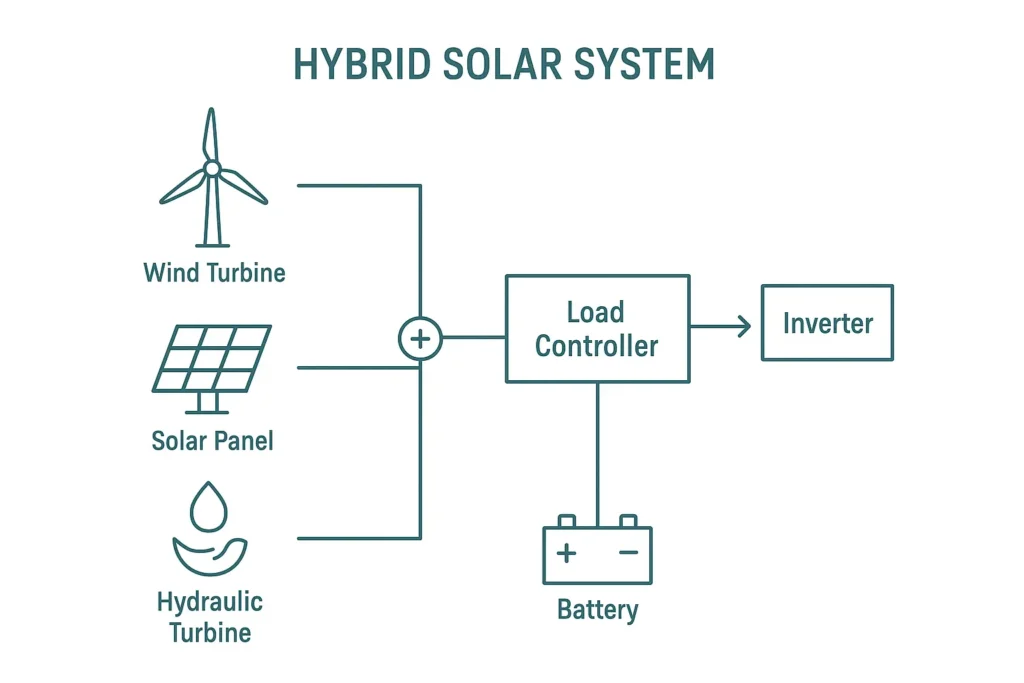 Hybrid Solar System Block Diagram
