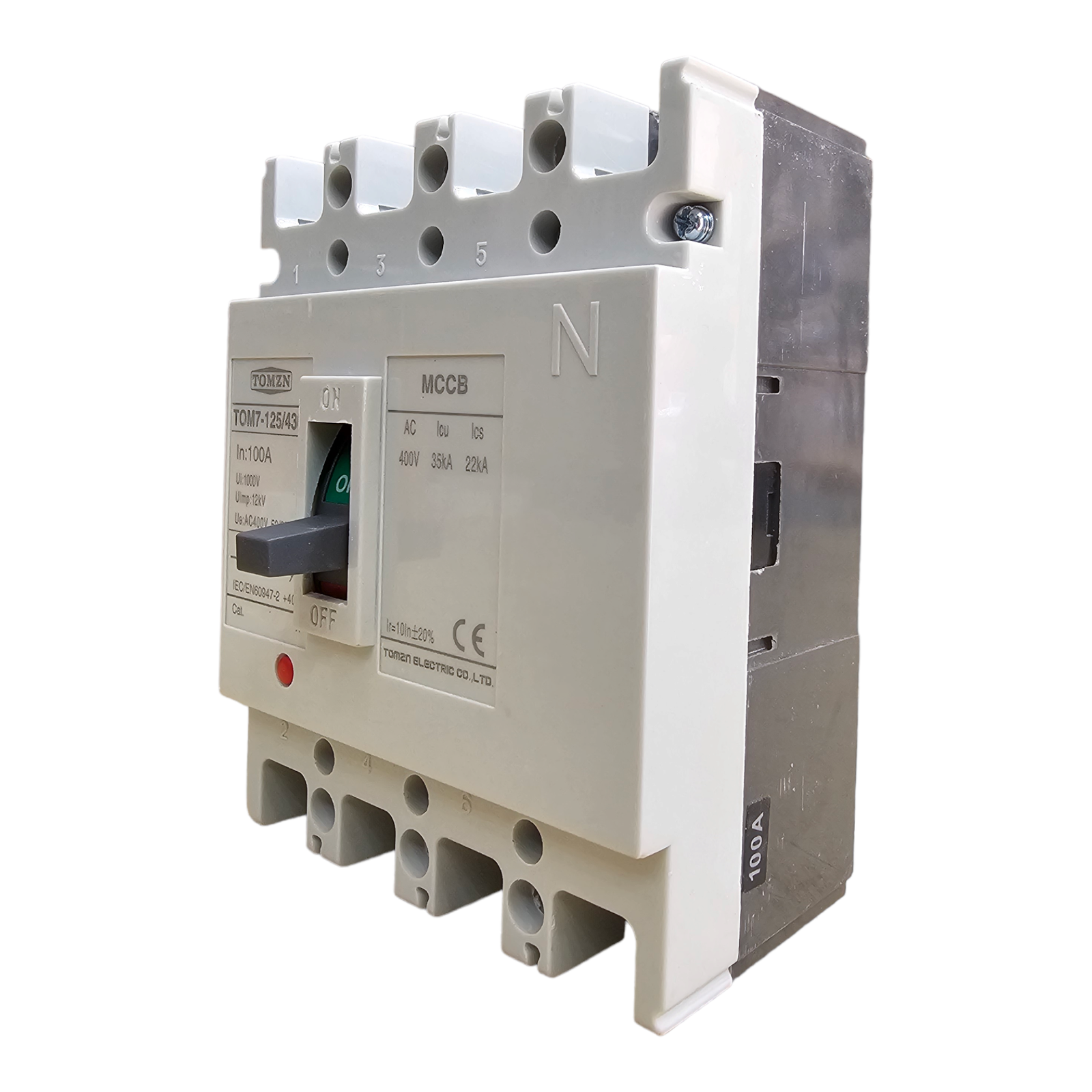 Tomzn TOM7-125/4300 100A 4P MCCB Breaker Three Phase Disconnector Switch - 100A - Image 2