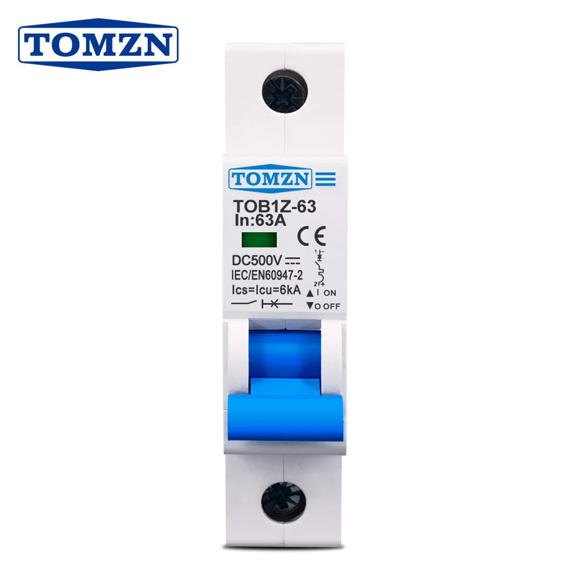 Tomzn 1-P DC MCB Mini Circuit Breaker C Type 500V DC