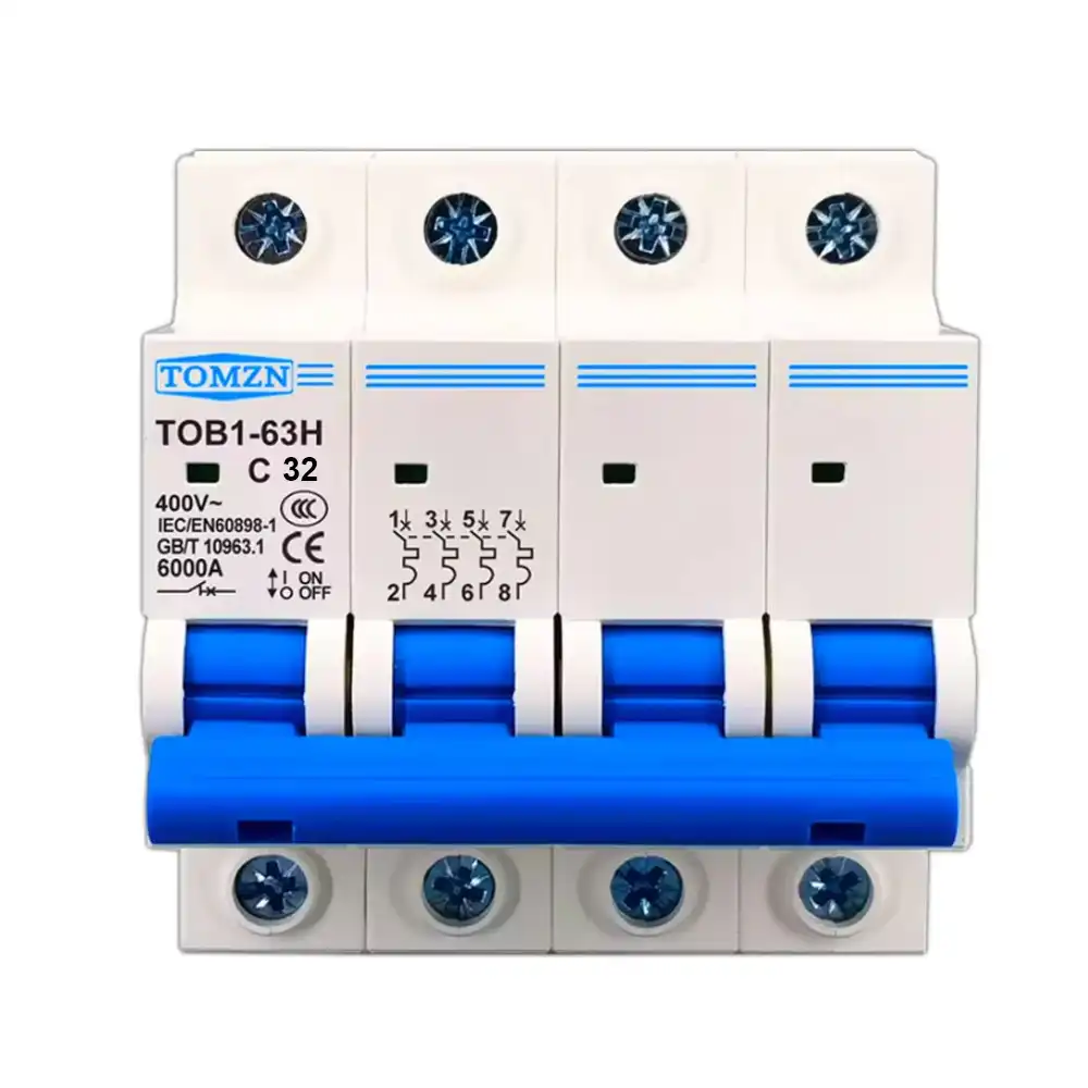 Tomzn 4 Pole 63A AC MCB Circuit Breaker